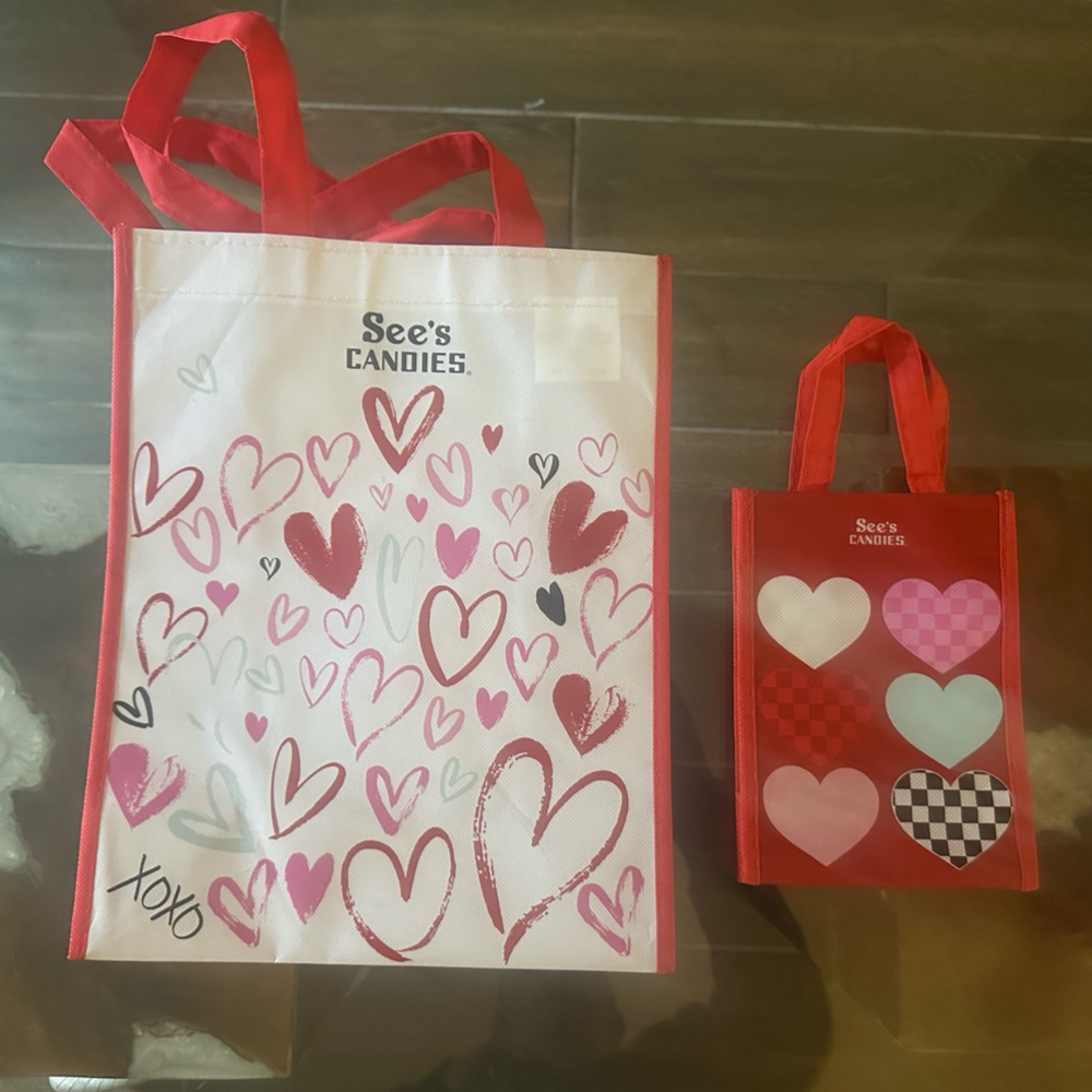 See’s Candie's Heart Tote Bags